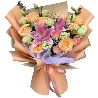 亳州11朵玫瑰桔梗百合,陪你每个季节